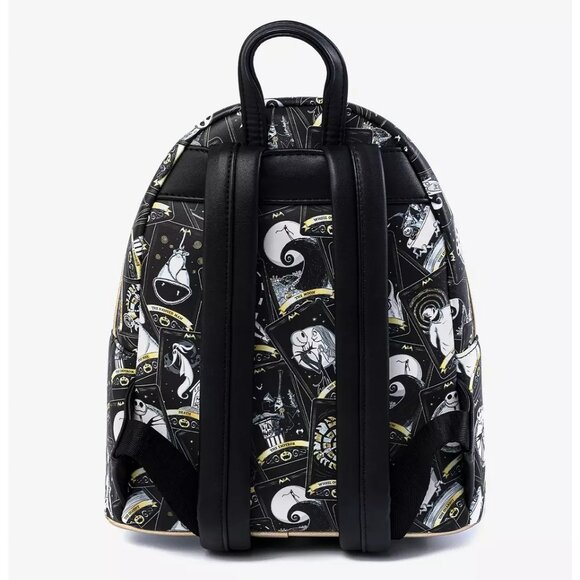 Loungefly The Nightmare Before Christmas Tarot Card Allover Print Backpack - NWT